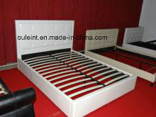 High Quality White Synthetic Leather PU Flat Bed Bedroom Home Hotel Furniture