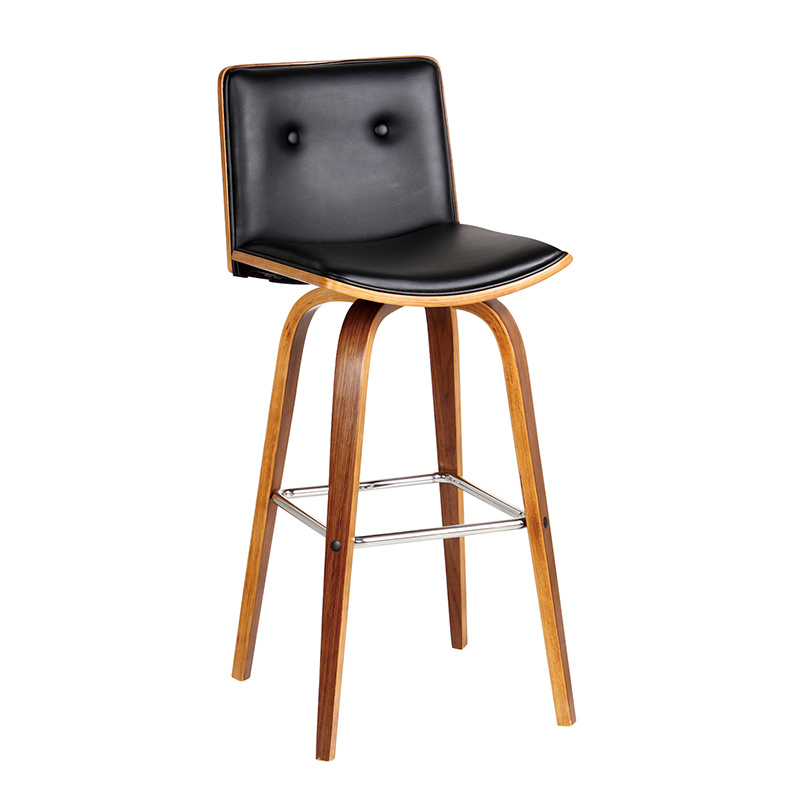 Modern Wooden Leather Banquet Party High Hotel Bar Chair (FS-WB1703)