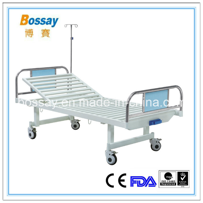 Cheap Manual Hospital Bed with One Revolving Lever Patient Bed