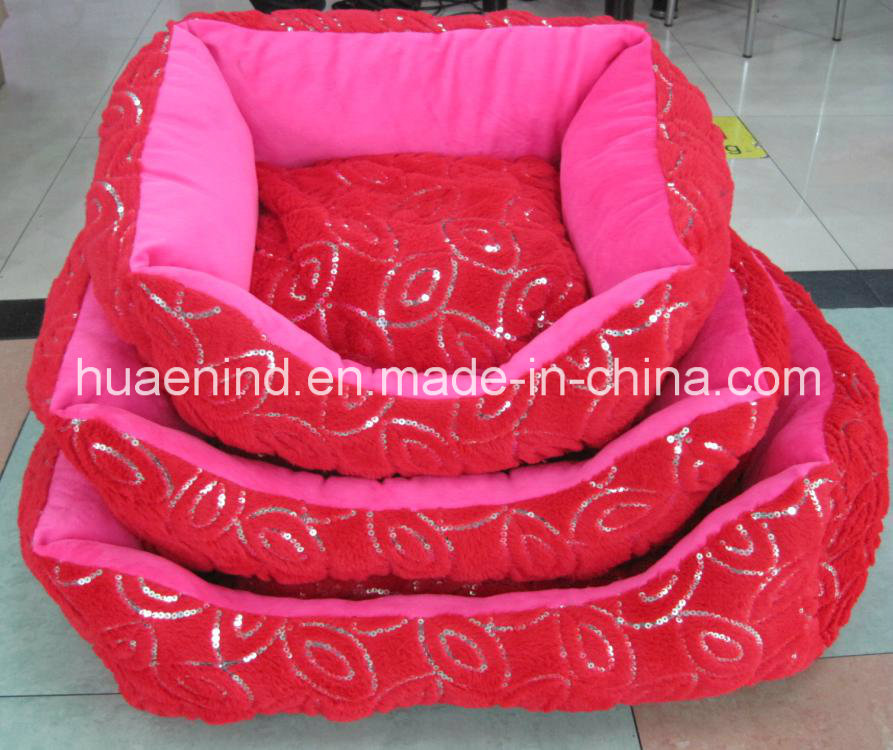 Over-Soft Pile Fabric Three-Piece Suit Pet Bed