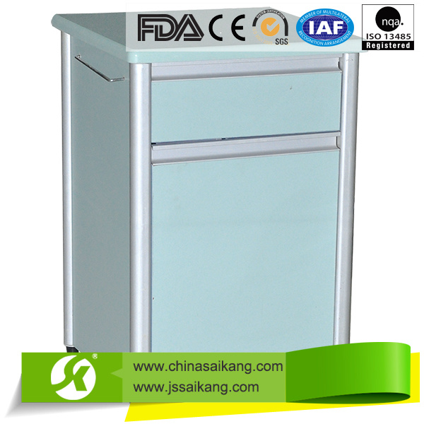SKS009 Wooden Small Mobile Bedside Cabinet with 2 Drawers