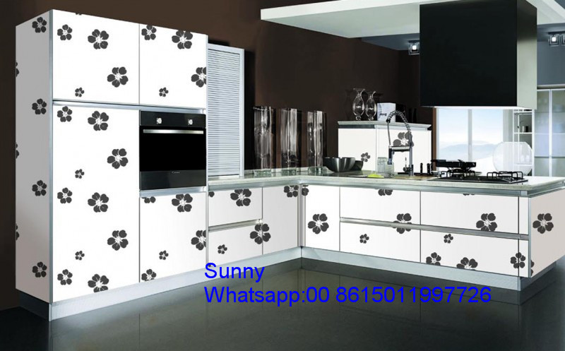 2017 China New Foshan Zhihua Wooden Apartment Ready Made Kitchen Cabinets