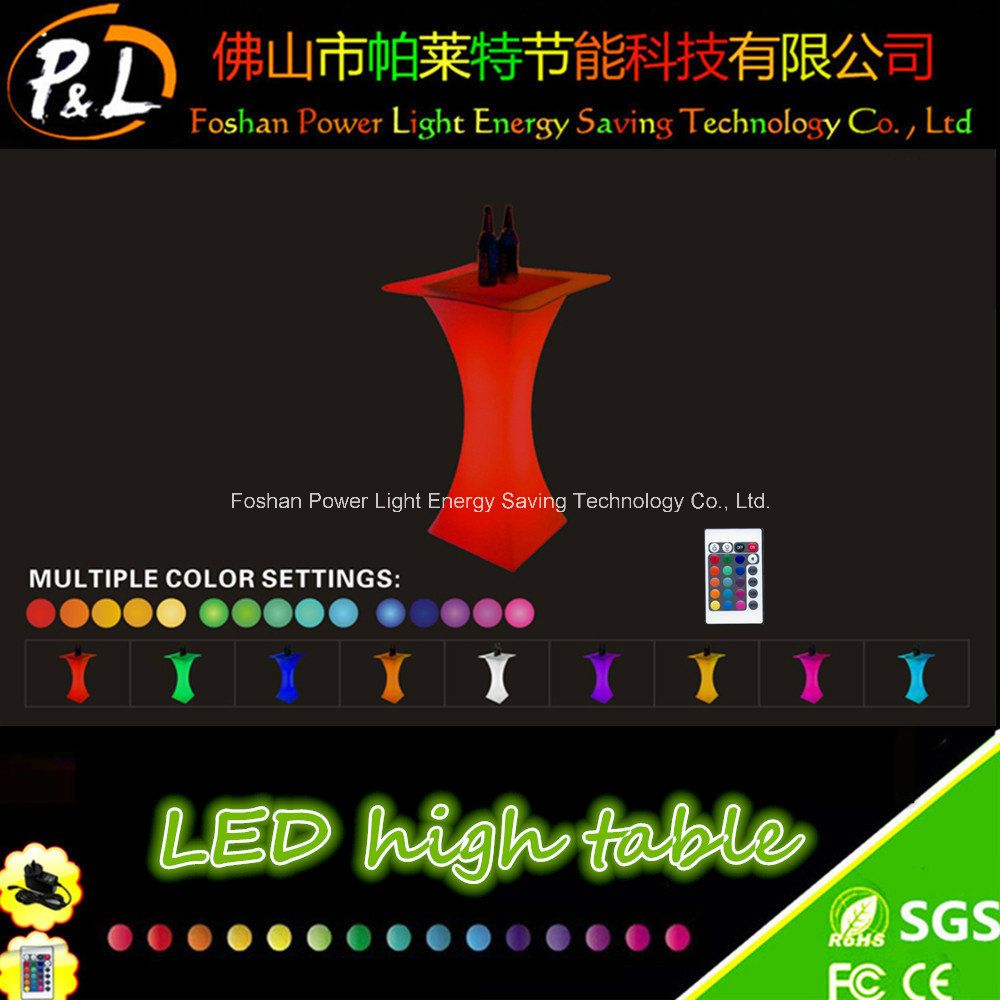 Patio Furniture Color Changing Plastic Illuminated LED Table