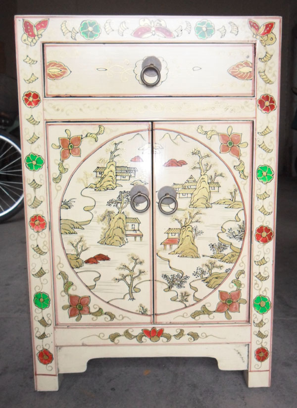 Chinese Antique Reproduction Bedstand Wooden Cabinet Lwb008-1