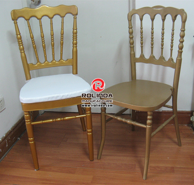 Hotel Metal Golden Color Napoleon Chair for Wedding