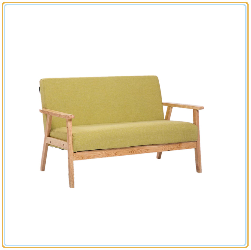 Living Room New Design Fabric Style 3 Seaters Wooden Sofa