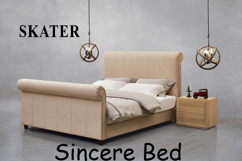 Sk25 American Style Bedroom Fabric Bed