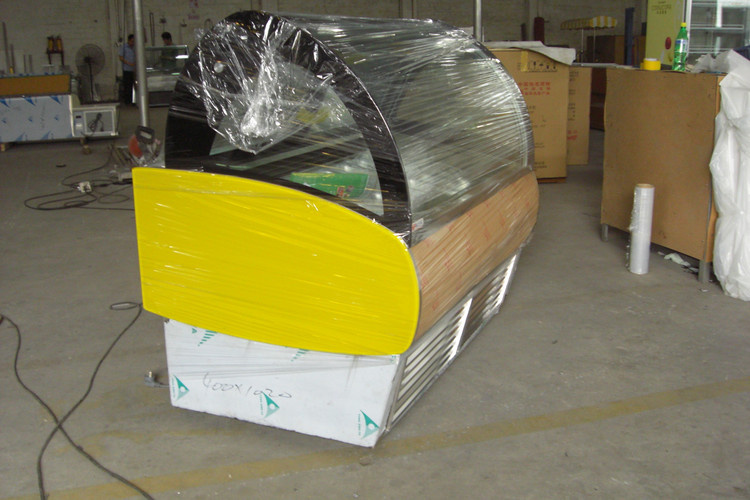 Gelato Ice Cream Display Cabinet with Compressori Frigoriferi R404