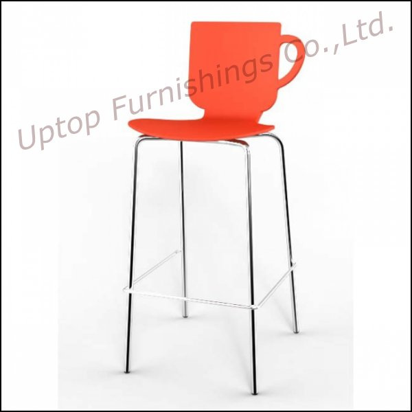 Chrome Legs Plastic High Bar Chair Bar Stools (SP-UBC278)