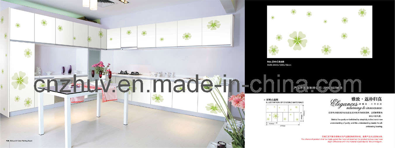 American Style Almirah With UV Color Painting Panel and Wardrobe and Cabinet Door and Soliding Door (ZH-C848)