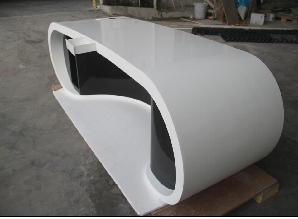 Top Quality Modern Design Artificial Marble 4 People Office Desk