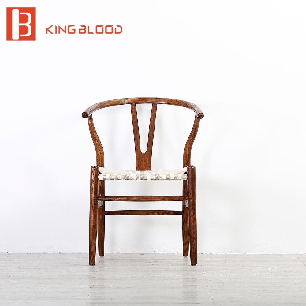 Outdoor Rattan chair Wooden Bone Chair Ash Wood Rattan Y Chair
