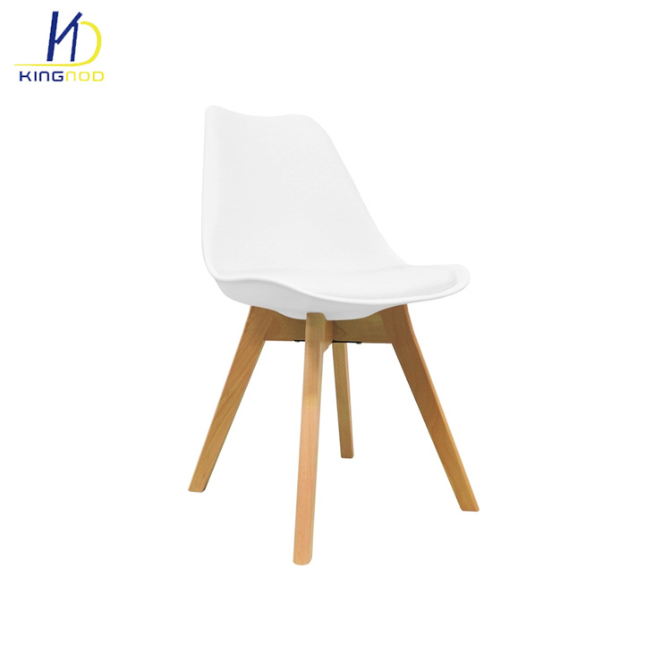 Wholesale Beech Wood Leg Tulip Shape Dining Chair
