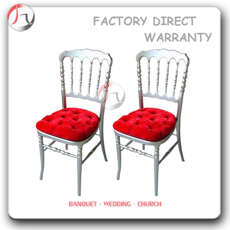 Decorative Upholstered Cushion Seating Silver Napoleon Chairs (AT-128)
