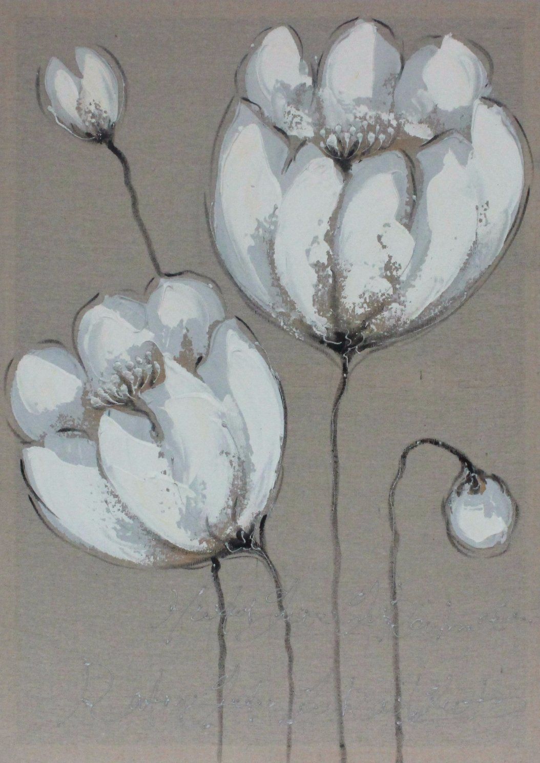 Hot Sale Home Decoration Flower Style Oil Painting on Canvas