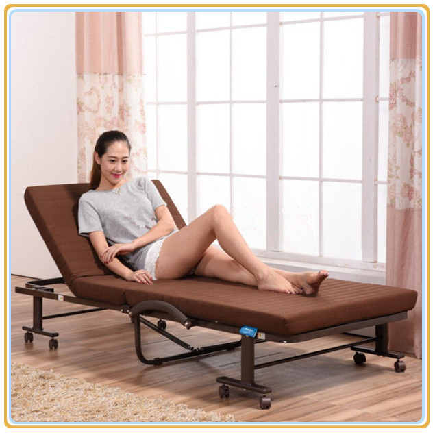 Top Sale Portable Folding Bed with 360-Degree Wheels