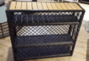 Outdoor Rattan Furniture Shelf Lockers