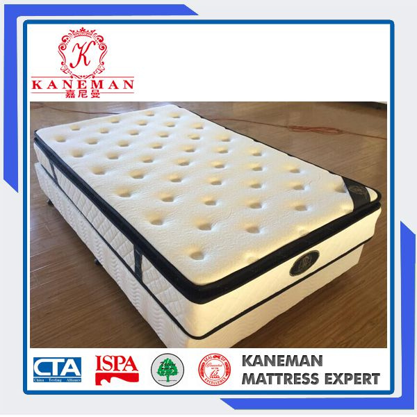 10 Inch Single Hotel Mattress PU Foam Pillow Top Pocket Spring Bouncing