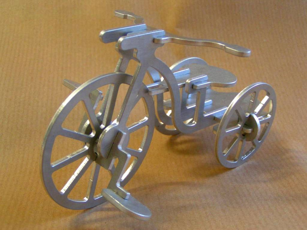 Laser Cutting Metal Crafts Customizable Dreirad