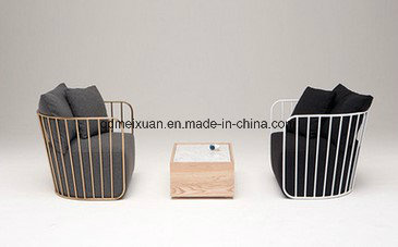 Northern Europe to Restore Ancient Ways Wrought Iron Single Person Sofa Soft Sofa Restaurant Coffee Leisure Sofa (M-X3501)