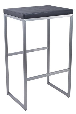 Stainless Steel Fixed Bar Chair with PU Seat