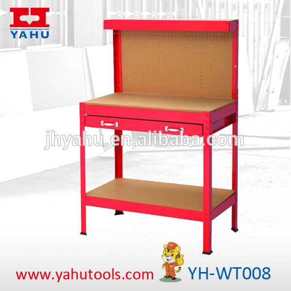 DIY Style Workbench with Perforated Panel and Drawer, Cheap Computer Desk