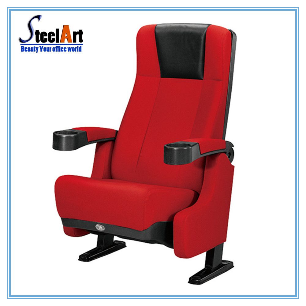 Public Chair Padded Fabric Cinema Hall Chair