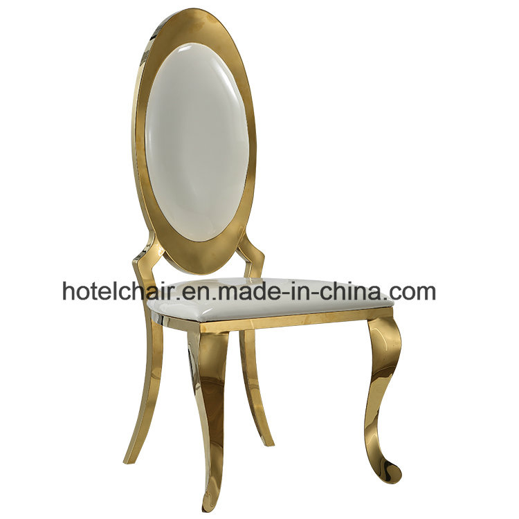 Modern Hotel Chair Leather Stainless Steel Dining Chair