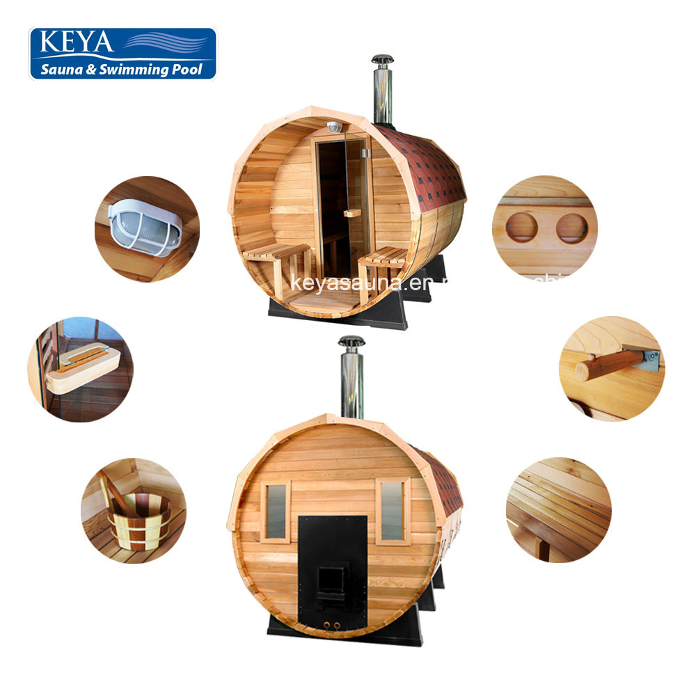 Wonderful Barrel Sauna Canadian Red Cedar Sauna for Family