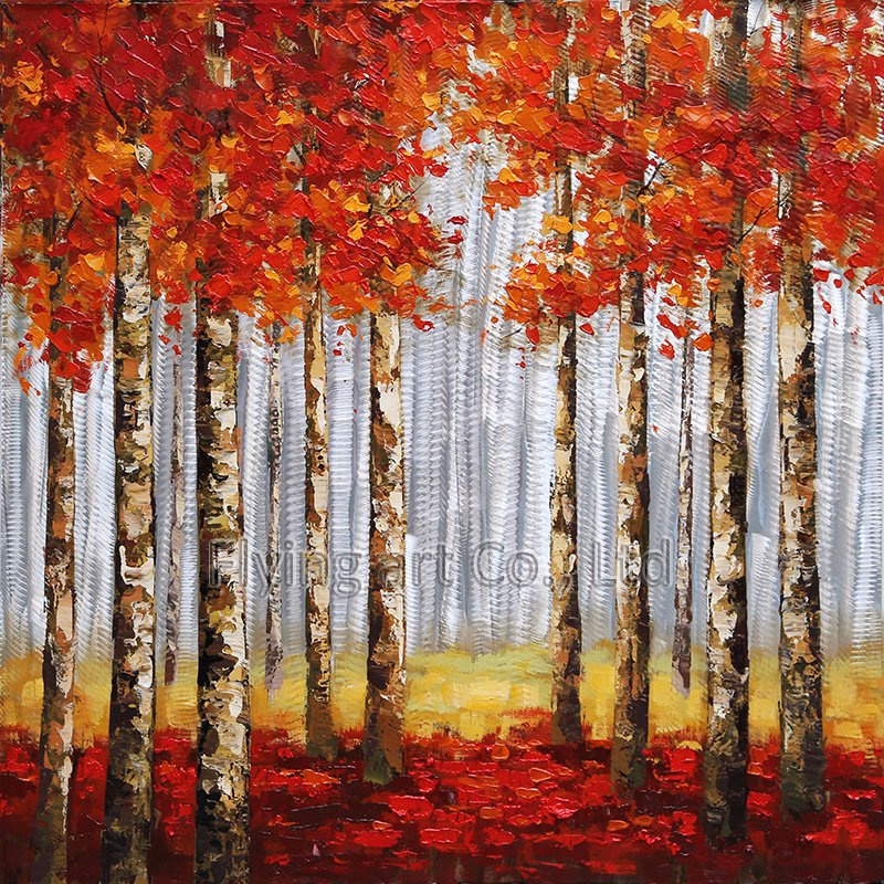 Aluminum Panel Reproduction Art Painting for Trees