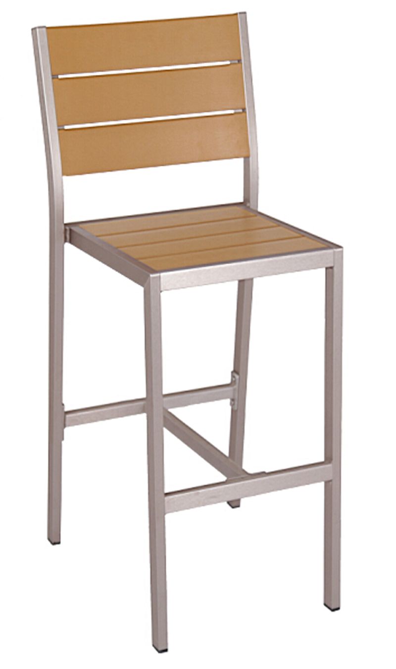 High-Density Outdoor Aluminum Polywood Patio Barchair (PWC-15508)