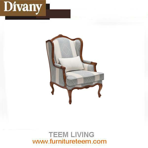 French Style Vintage Wood Lounge Leisure Chair