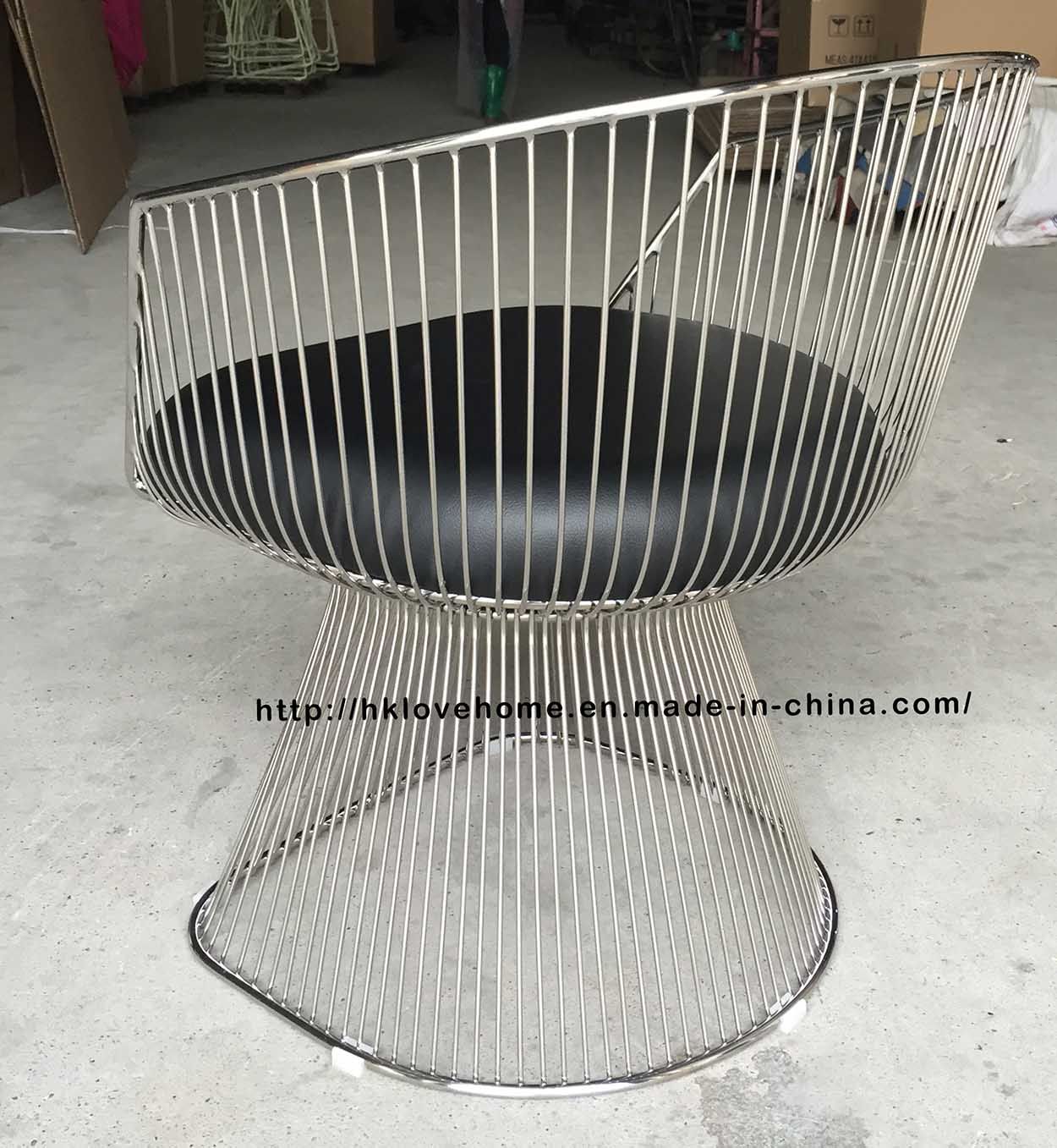 Modern Metal Leisure Furniture Restaurant Cushion Outdoor Wire Chair