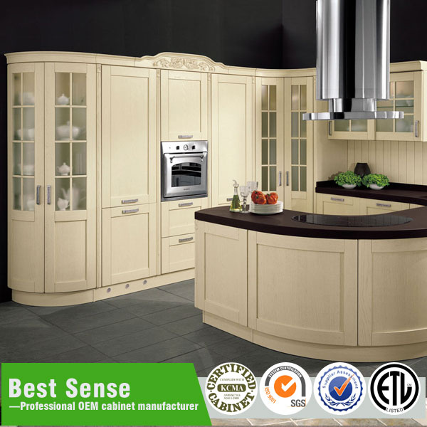 Joenony U-Shape White Kitchen Cabinet