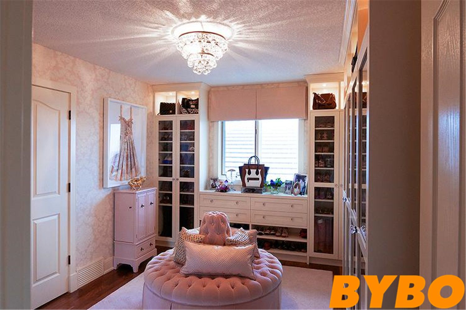 Traditional White PVC Wooden Kitchen Cabinet (BY-W-108)