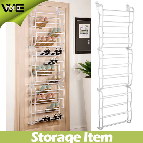 12 Tier Shelf Amazing Plastic Over Door Shoe Organizer Rack