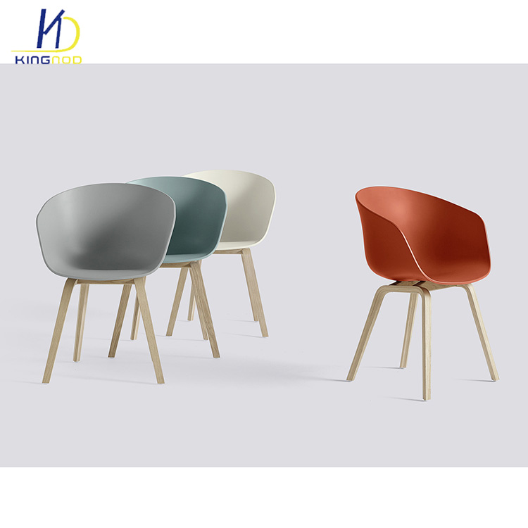 New Design Chair Plastic Hay Chair with Wooden Metal Legs