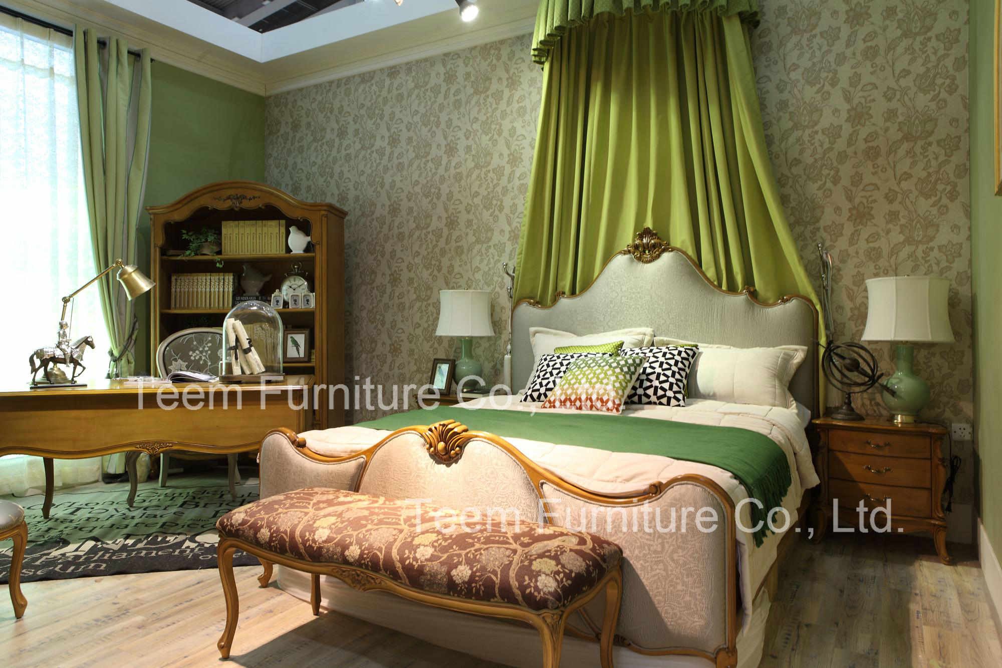 Romantic Wood Bed for Bedroom Furniture