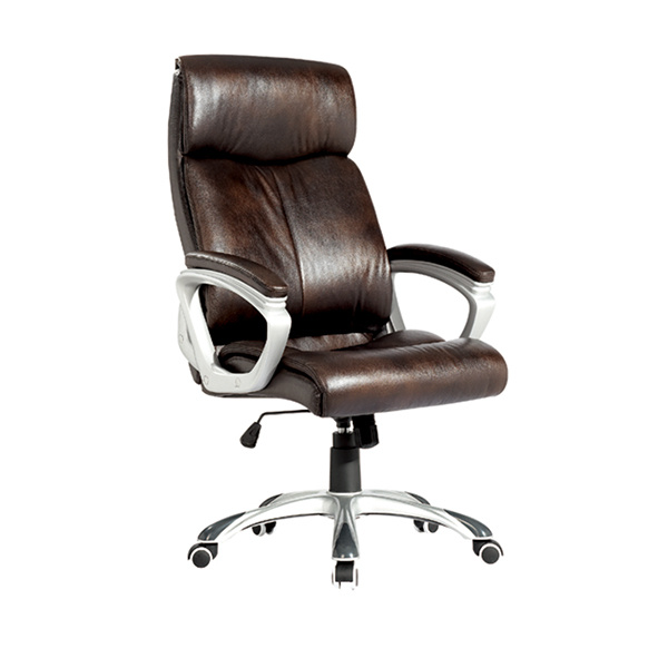 High Back Rotating PU Leather Cover Painted Base Office Chair (Fs-8711)