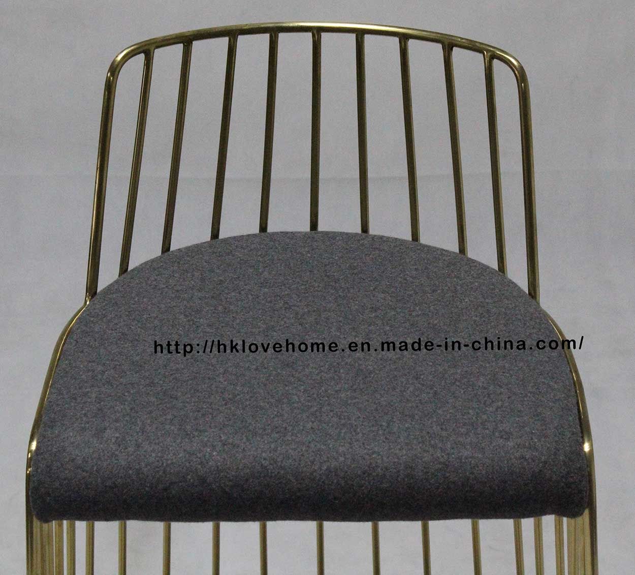 Restaurant Outdoor Metal Furniture Gray Wire Dining Bar Chairs