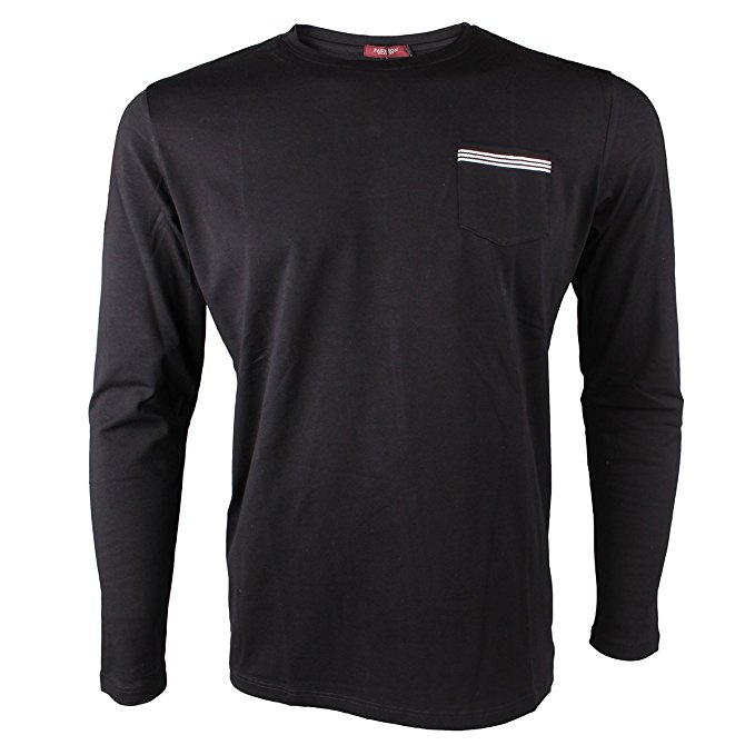 Mens Long Sleeve Cotton T-Shirts Casual Men Tops Tees Shirts