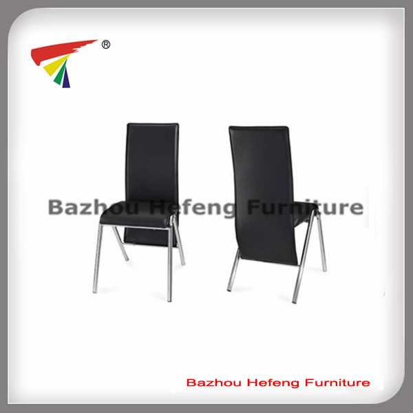 Chromed Metal Frame Leather Modern Dining Chairs (DC021)