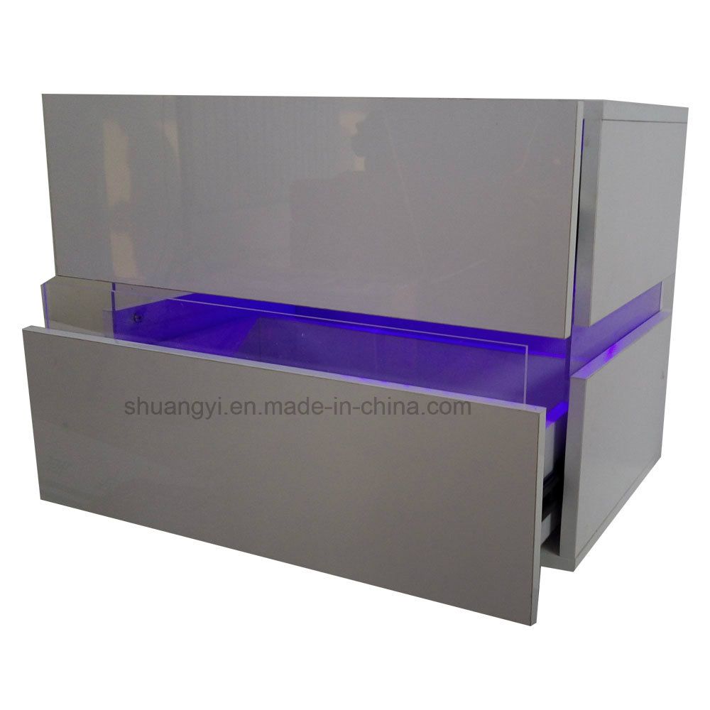 Modern LED Light Nightstand, Bedside Table for Bedroom