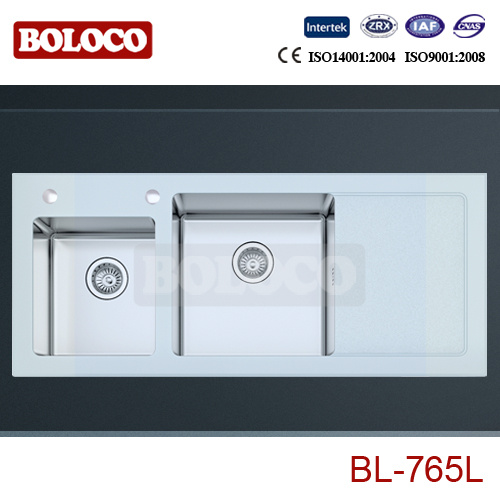 White Glass Sink (BL-765L)
