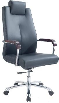 Fashionable Furniture Black High Back Swivel Executive Writing Chair
