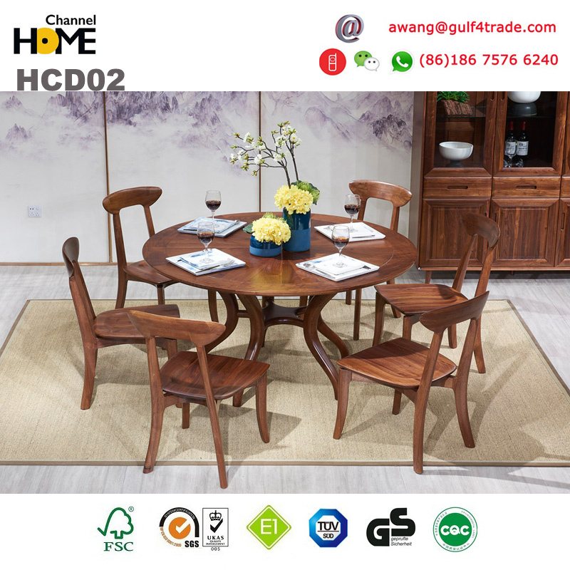 Wooden Oak Furniture Dinning Table and Chair (HCD02)