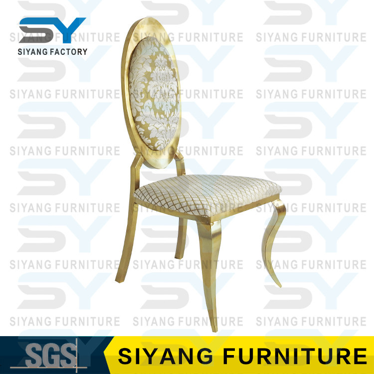 Hotel Furniture Modern Chair Flower Wedding Chair Steel Dining Chair