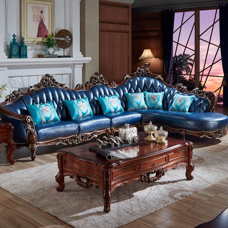 Leather Corner Sofa for Living Room Furniture (812A)