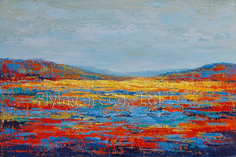 Abstract Oil Painting Reproduction with Acrylic