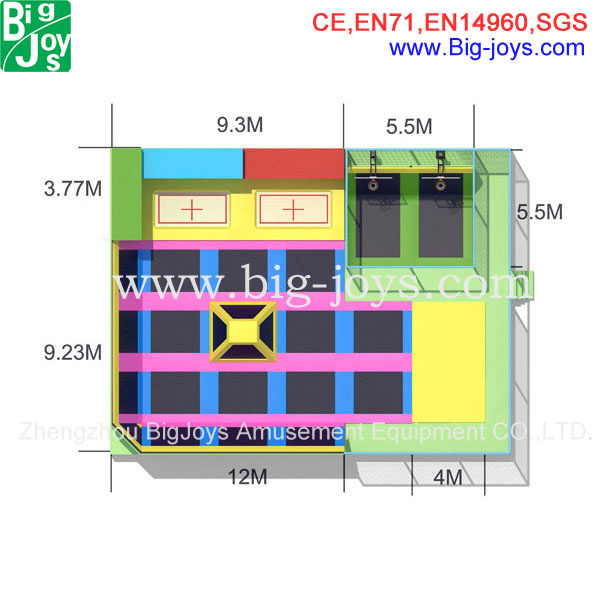 Small Indoor Trampoline Park for Kids Zone